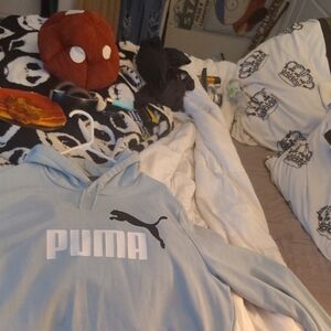 Puma Sky Blue Hoodie with Logo